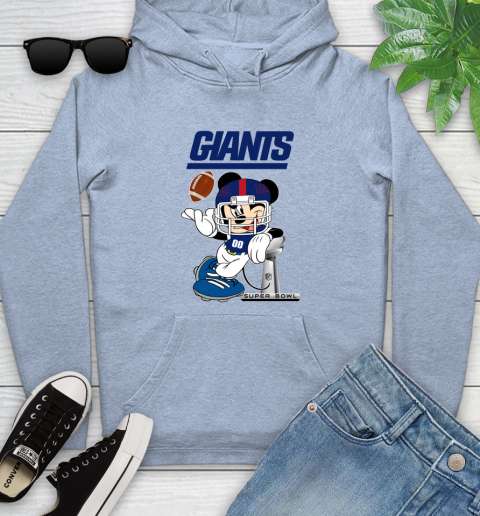 NFL newyork giants Mickey Mouse Disney Super Bowl Football T Shirt Youth Hoodie 10