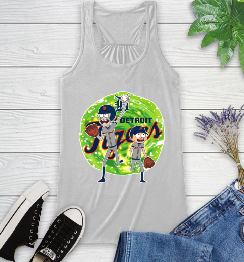 MLB Detroit Tigers Rick And Morty Baseball Sports Racerback Tank