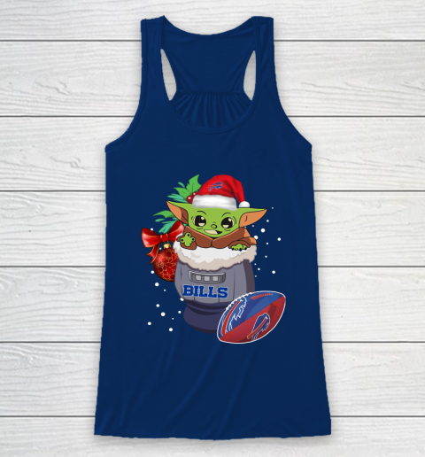 Buffalo Bills Christmas Baby Yoda Star Wars Funny Happy NFL Racerback Tank 7