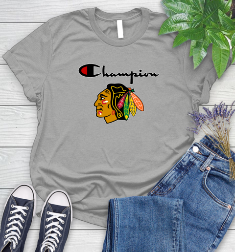NHL Hockey Chicago Blackhawks Champion Shirt Women's T-Shirt 10