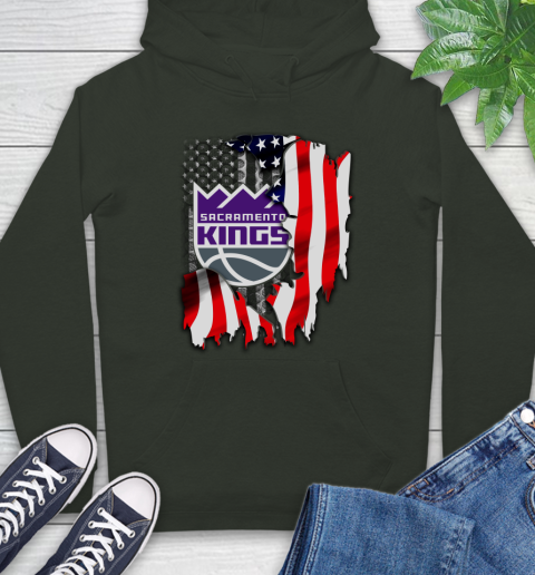 Sacramento Kings NBA Basketball American Flag Hoodie 12