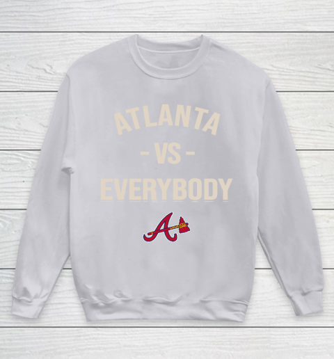 Atlanta Braves Vs Everybody Youth Sweatshirt 3