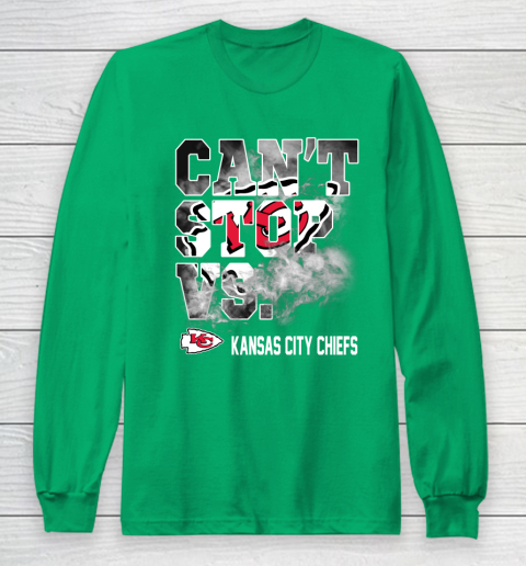 NFL Kansas City Chiefs Can't Stop Vs Long Sleeve T-Shirt 4