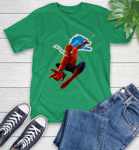 NFL Spider Man Avengers Endgame Football Detroit Lions T-Shirt 8 NFL Spider Man Avengers Endgame Football Detroit Lions T-Shirt - Image 8