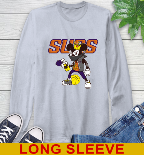 Phoenix Suns NBA Basketball Mickey Peace Sign Sports Long Sleeve T-Shirt 6