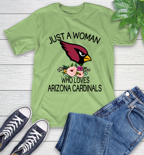 NFL Just A Woman Who Loves Arizona Cardinals Football Sports T-Shirt 9