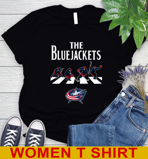 NHL Hockey Columbus Blue Jackets The Beatles Rock Band Shirt Women's T-Shirt