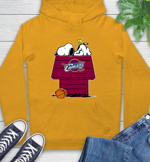 Cleveland Cavaliers NBA Basketball Snoopy Woodstock The Peanuts Movie Hoodie 3