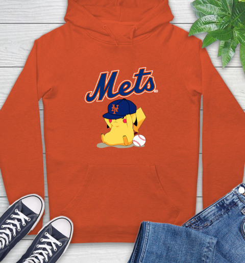 MLB Pikachu Baseball Sports New York Mets Hoodie 5