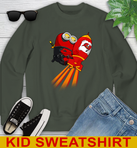 NFL Football Tampa Bay Buccaneers Deadpool Minion Marvel Shirt Youth Sweatshirt 8