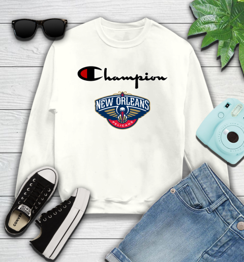 NBA Basketball New Orleans Pelicans Champion Shirt Youth Sweatshirt
