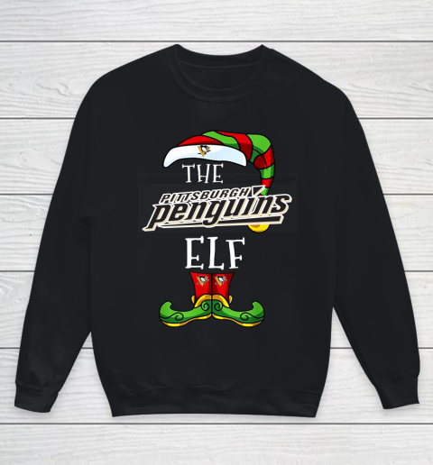 Pittsburgh Penguins Christmas ELF Funny NHL Youth Sweatshirt