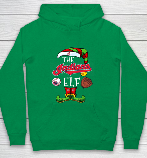 Cleveland Indians Christmas ELF Funny MLB Youth Hoodie 4