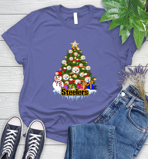 Pittsburgh Steelers Merry Christmas NFL Football Sports Women's T-Shirt 11
