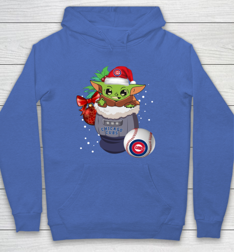 Chicago Cubs Christmas Baby Yoda Star Wars Funny Happy MLB Hoodie 9