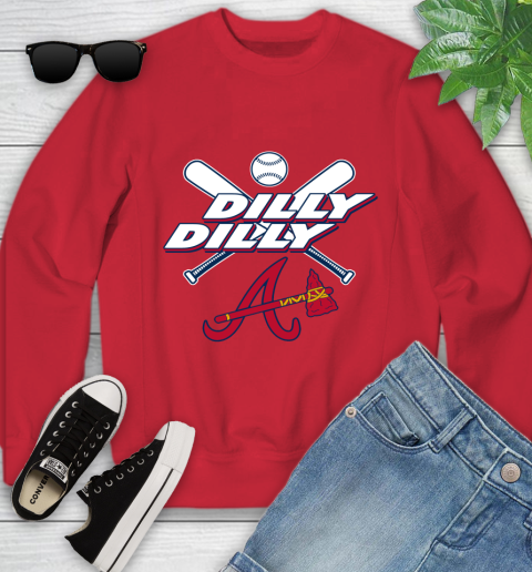 MLB Atlanta Braves Dilly Dilly Baseball Sports Youth Sweatshirt 9