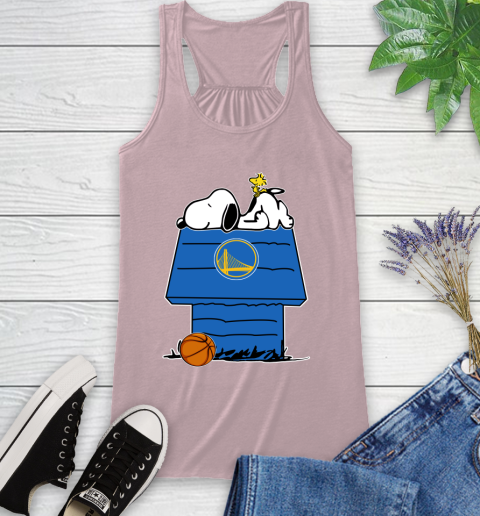 Golden State Warriors NBA Basketball Snoopy Woodstock The Peanuts Movie Racerback Tank 11