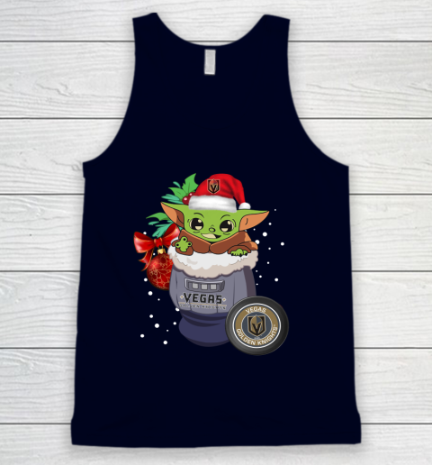 Vegas Golden Knights Christmas Baby Yoda Star Wars Funny Happy NHL Tank Top 3
