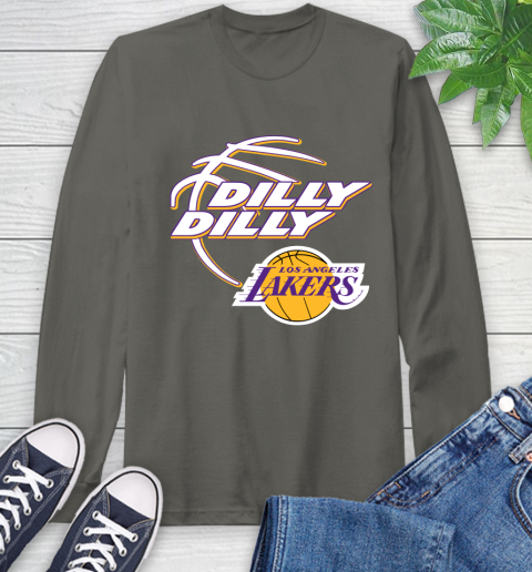 NBA Los Angeles Lakers Dilly Dilly Basketball Sports Long Sleeve T-Shirt 8