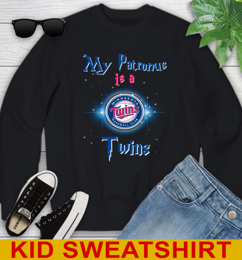 MLB Baseball Harry Potter My Patronus Is A Minnesota Twins Youth Sweatshirt