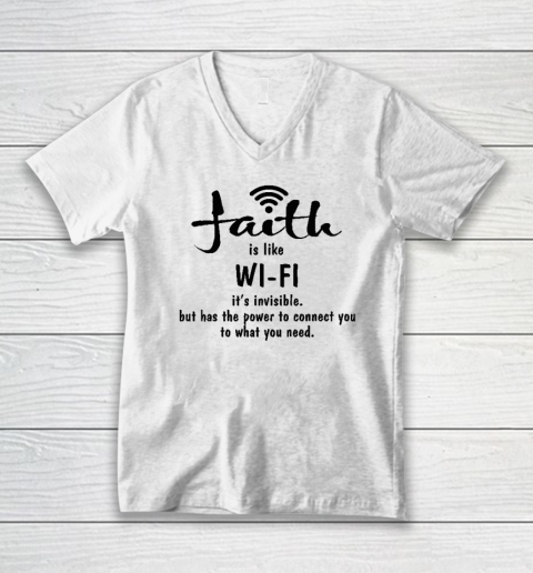 Faith Is Like Wifi V-Neck T-Shirt