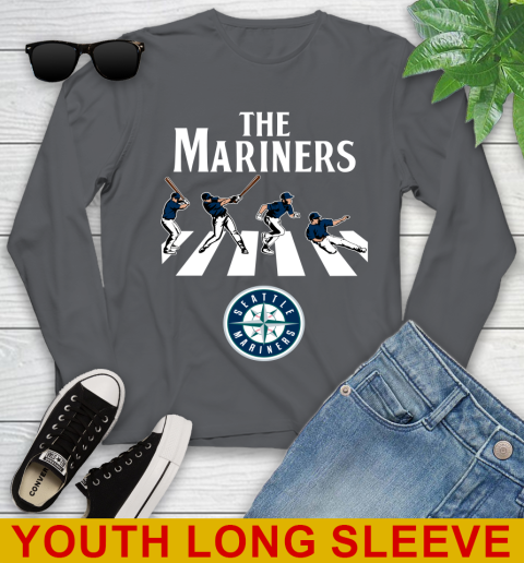 MLB Baseball Seattle Mariners The Beatles Rock Band Shirt Youth Long Sleeve 9