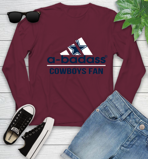 Dallas Cowboys NFL Football A Badass Adidas Adoring Fan Sports Youth Long Sleeve 6