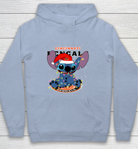 Cincinnati Bengals NFL Football noel stitch Christmas Youth Hoodie 5