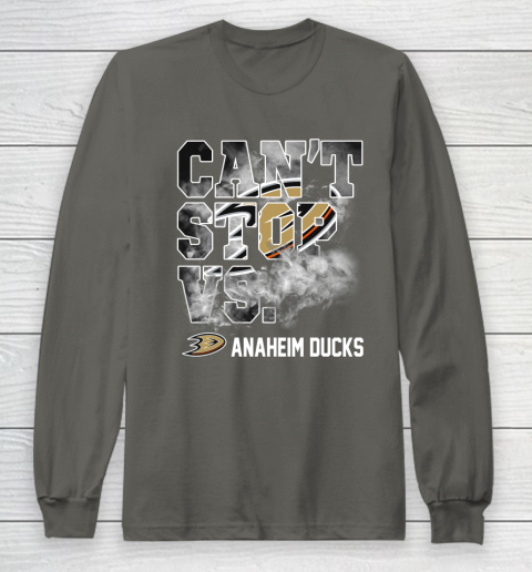 NHL Anaheim Ducks Hockey Can't Stop Vs Long Sleeve T-Shirt 5