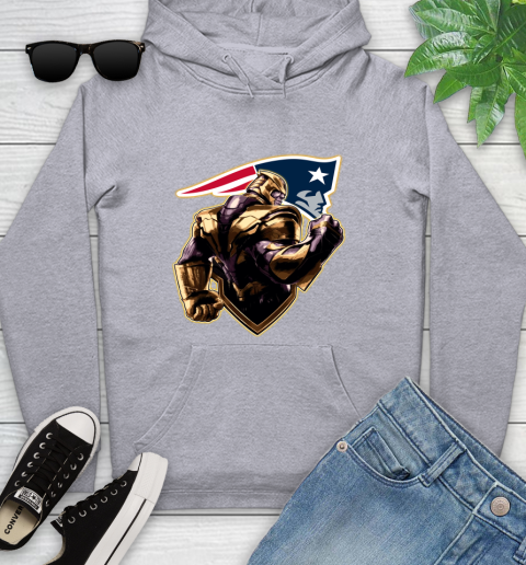 NFL Thanos Avengers Endgame Football Sports New England Patriots Youth Hoodie 6