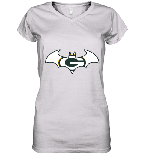 We Are The Green Bay Packers Batman NFL Mashup Women's V-Neck T-Shirt