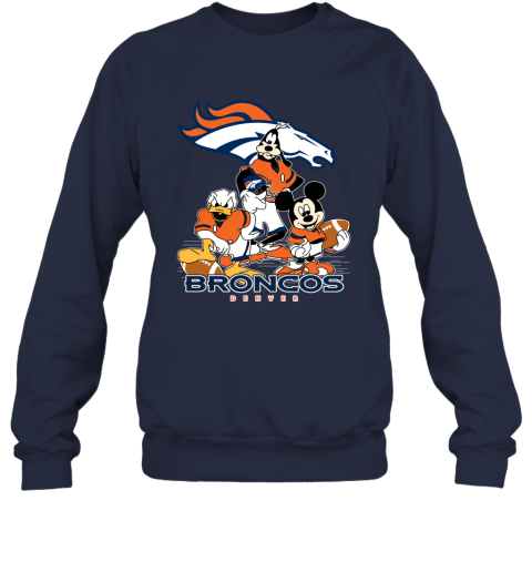 NFL, Shirts, Vintage Denver Broncos Sweatshirt Nfl Navy Blue Graphic  Crewneck Xl