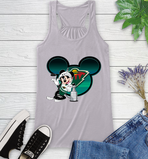 NHL Minnesota Wild Stanley Cup Mickey Mouse Disney Hockey T Shirt Racerback Tank 5