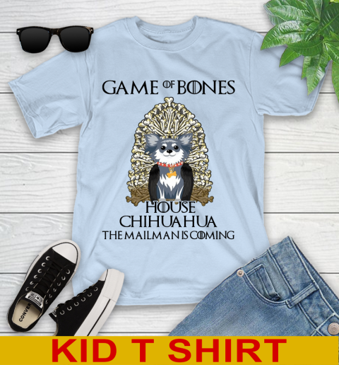 Game of bones house chihuahua dog the mailman is coming tshirt 90