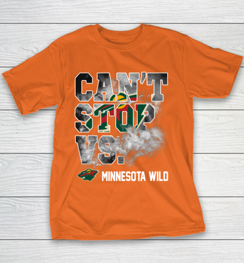 NHL Minnesota Wild Hockey Can't Stop Vs Youth T-Shirt 4