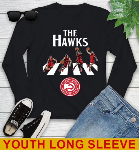 NBA Basketball Atlanta Hawks The Beatles Rock Band Shirt Youth Long Sleeve