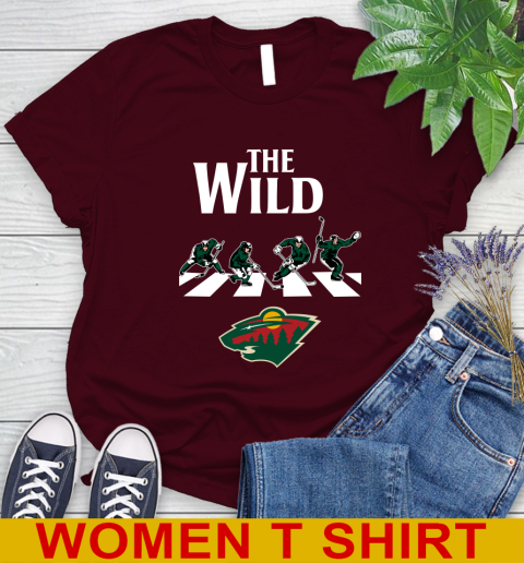 NHL Hockey Minnesota Wild The Beatles Rock Band Shirt Women's T-Shirt 6