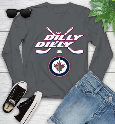 NHL Winnipeg Jets Dilly Dilly Hockey Sports Youth Long Sleeve 8