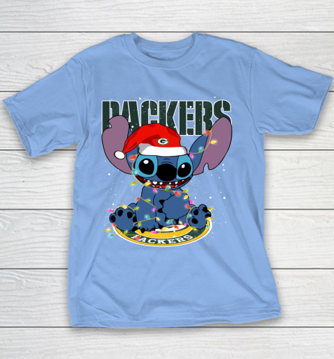 Green Bay Packers NFL Football noel stitch Christmas Youth T-Shirt 7