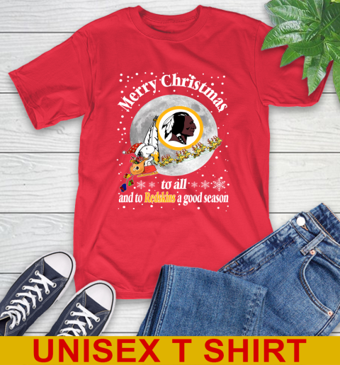 Washington Redskins Merry Christmas To All And To Redskins A Good Season NFL Football Sports T-Shirt 12