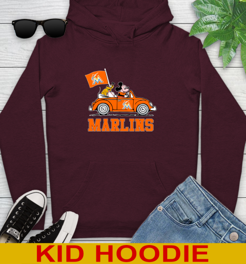 MLB Baseball Miami Marlins Pluto Mickey Driving Disney Shirt Youth Hoodie 7
