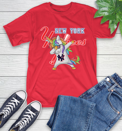 New York Yankees MLB Baseball Funny Unicorn Dabbing Sports T-Shirt 22
