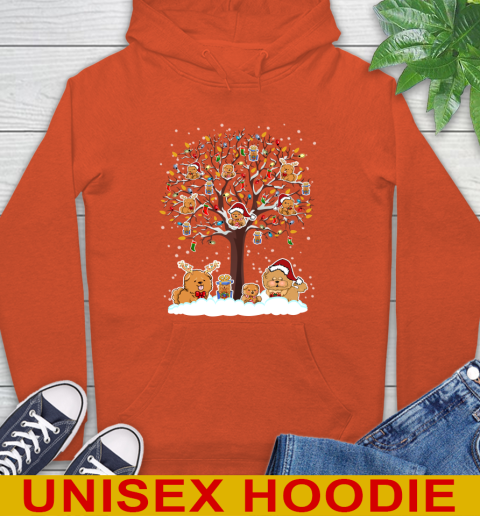 Chow Chow dog pet lover light christmas tree shirt 16