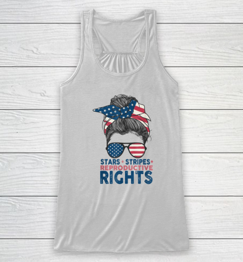 American Flag Stars Stripes Reproductive Rights Racerback Tank
