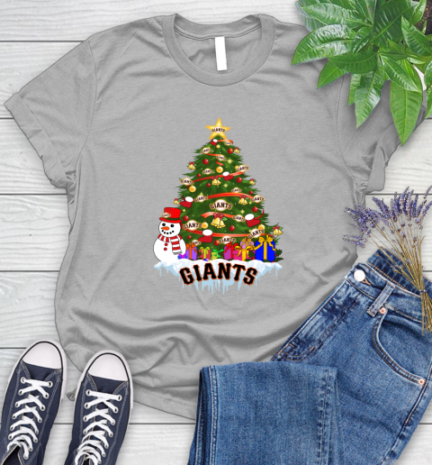 San Francisco Giants Merry Christmas MLB Baseball Sports Women's T-Shirt 6 San Francisco Giants Merry Christmas MLB Baseball Sports Women's T-Shirt - Image 6