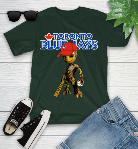 MLB Toronto Blue Jays Groot Guardians Of The Galaxy Baseball Youth T-Shirt 5