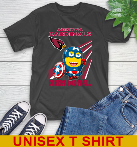 NFL Football Arizona Cardinals Captain America Marvel Avengers Minion Shirt T-Shirt