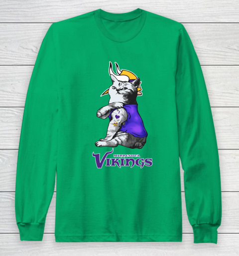 NFL Football My Cat Loves Minnesota Vikings Long Sleeve T-Shirt 4
