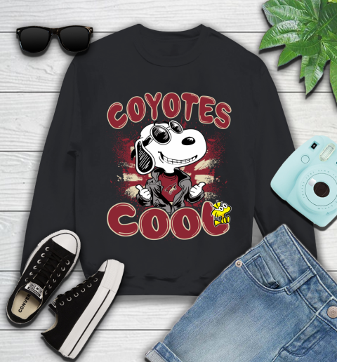 NHL Hockey Arizona Coyotes Cool Snoopy Shirt Youth Sweatshirt