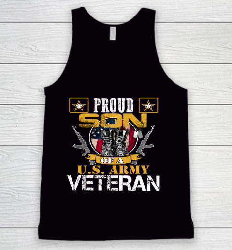 Veteran Shirt Vintage Proud Son Of A U S Army Veteran Tank Top